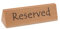 HENDI Señal de mesa Reservado - reservado - 152x44x(H)44 mm