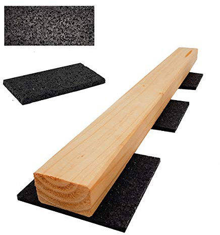 Terrassenpads 100 x 50 mm x 3mm 6mm 8mm 10mm 20mm | Unterleger aus Gummigranulat | Stärke und Menge auswählen (100 x 50 x 6 mm Menge: 500 Stück)