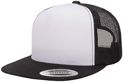 Yupoong Herren Yp Classics Classic Trucker Cap-White Front Hut, Schwarz/Weiß/Schwarz, Einheitsgröße