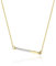 Goldene Damen Halskette 585 14k Gold Gelbgold Weißgold Kette mit Anhänger natürlicher echt Diamanten Brillanten Gravur