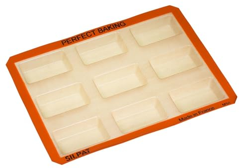 Silpat Moule 9 Mini Cakes Muffins – Cuisson Uniforme, Démoulage Facile – Silicone Antiadhésif – Pâtisserie, Apéritifs – Accessoire Cuisine Résistant, Réutilisable – Haute Qualité, Format Pratique