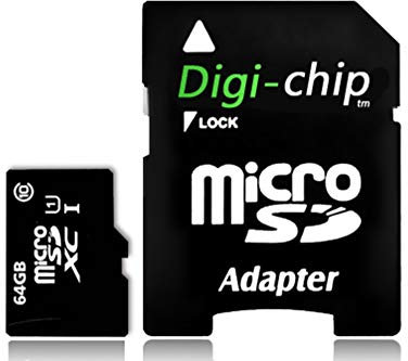 Digi-Chip Micro-SD Class 10 Memory Card for Nokia 1.4, 2.4, 3.4, 5.4, C1 Plus, C3 Phones (64GB)