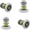 UFURMATE Shower Door Roller, 4Pcs Copper Bathroom Glass Door Pulleys Single Shower Door Runners Wheels Sliding Glass Curved Door Guides for Bathroom DIY Replacement Parts (Diameter 27mm)
