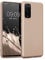 kwmobile Case kompatibel mit Samsung Galaxy S20 FE Hülle - Schutzhülle aus Silikon metallisch schimmernd - Handyhülle Metallic Gold
