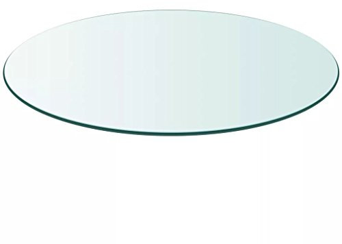 Tidyard Glas Tischplatte Rund 90cm Glasplatte Ersatzteil Tischplatte aus Glas Transparent 8mm