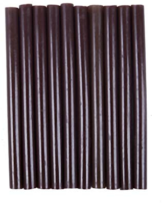 Naugan 10 bastoncini di colla a caldo, 100 mm x 7 mm, per colla a caldo, colore marrone