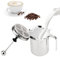 Edelstahl Double Mesh manuelle Milchaufschäumer, 800ml Milchaufschäumer Manuell zur Herstellung von Kaffee Cappuccino Schaummilch, 20X10X9,5CM