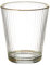 THE HOME DECO FACTORY KA6275/WEB – Set mit 6 Gläsern, geriffelt, goldfarben, 30 cl, für Wasser, Saft, Soda, Cocktail