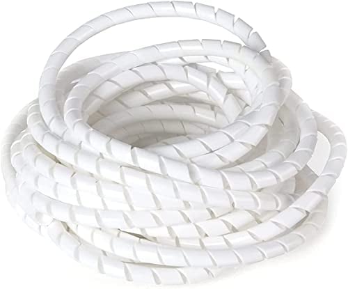 cyclingcolors spirale cavi elettrici flessibile bianco tubo guaina spiralata PVC plastica filo auto moto (diametro 3mm, lunghezza 3m)