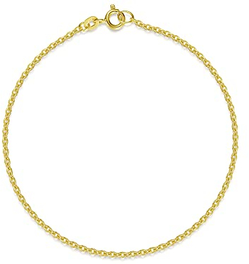 Erbskette Armband Breite 1,8mm | aus echt 585 Gold | hochglanzpoliertes Armband | Echtgold mit Federringverschluß