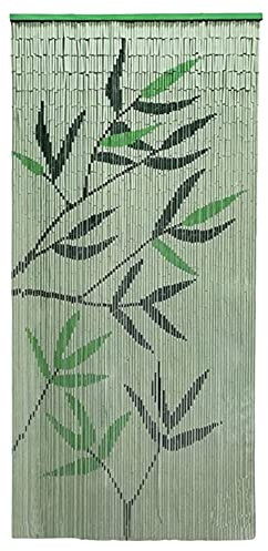 TIENDA EURASIA - Cortina para Puerta de Exterior, Cortina de Tiras de Bambú, Medida 90 x 200 cm, Diseño Estampado (Bambú)