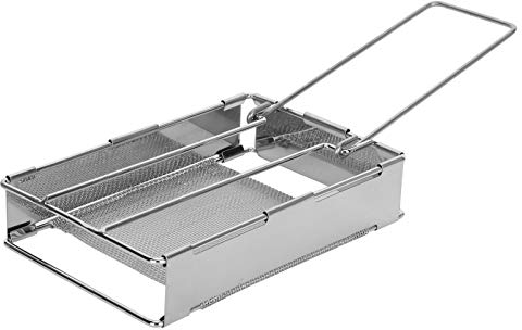 Acouto Stainlessess Steel Toaster Rack with Mesh, Portable PicnicTray, Durable and Convenient