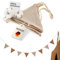 LILIMAUS Wimpelkette Stoff [in 12 Farben] Wimpelkette Kinderzimmer - 100% Baumwolle Handmade Girlande Stoff - Wimpelkette Musselin - Hausbett Deko Mädchen & Jungen - Girlande für Babyzimmer