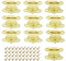 OTOTEC 10 Stück Gold Box Schnallenverschluss Dekorativer Verschluss Kleine Kastenscharniere Antike Verriegelungshaken für Holzkiste Schublade Schmuckkasten DIY mit Schrauben