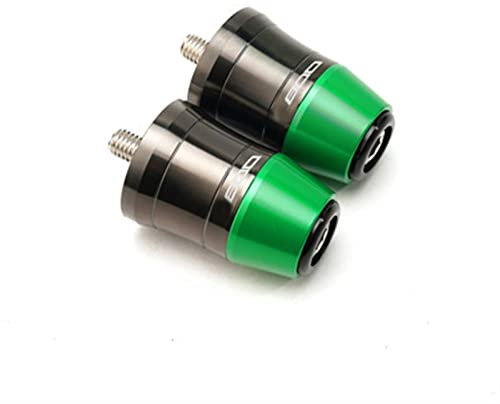 Für Kawasaki Z800 Z 800 2013 2014 2015 2016 Motorrad Schwere Edelstahl Lenkergriffe Lenkerenden Stecker Anti Vibration (Color : Green)