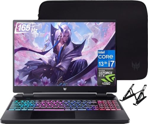 acer 2024 Newest Predator Helios Neo Gaming Laptop, 16 165Hz Display, Intel Core i7-13700HX, NVIDIA GeForce RTX 4050, 32GB DDR5 RAM, 2TB SSD, Backlit Keyboard, Windows 11 Home, with Laptop Stand