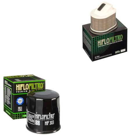 DB PARTS Luftfilter und Ölfilter Set kompatibel mit Kawasaki Z750 R (ZR750) Black Edition 2012