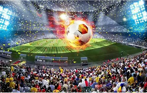ZEZILE Customized large wallpaper 3d football field background wall living room bedroom Starry universe decoration