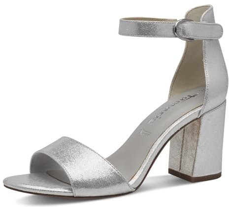 Tamaris Sandalette Damen Vegan Elegant metallic,EU 39