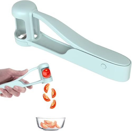 Norhogo Coupe-raisins, fruits pour les tout-petits, outil de coupe de fruits pratique pour enfants, cerises, tomates, fraises, ustensile de cuisine en acier inoxydable