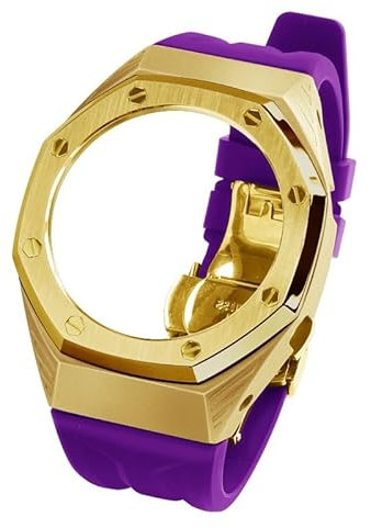 EZZON Für Ga2100 Ga2110 Black Panther Metall Uhrengehäuse Refit Mod Kit GA-2100 Edelstahlarmband Lünette Zubehör, Einheitsgröße, Achat