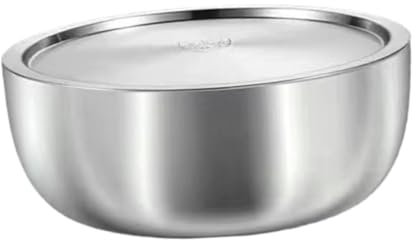 Sharplace Bassin à Vaisselle en Acier Inoxydable, Grand Bassin à Couverts Polyvalent, épais avec Couvercle, saladier pour la préparation, Le Lavage, Le Stockage