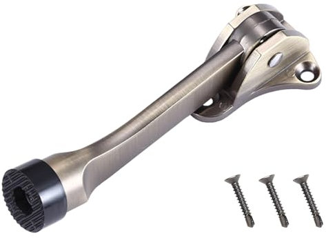 YMWALK Bloc Porte, Anti-Claque Porte, Arrêt de Porte avec Tampon en Caoutchouc et Vis, Alliage de Zinc (Bronze)