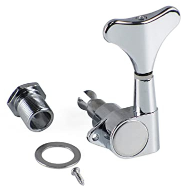 jojnsha Bass Tuner Electric Bass Tuning Peg Guitar Opened Machine Head Knobs Replacement for 4 String Bass Right/Left Hand