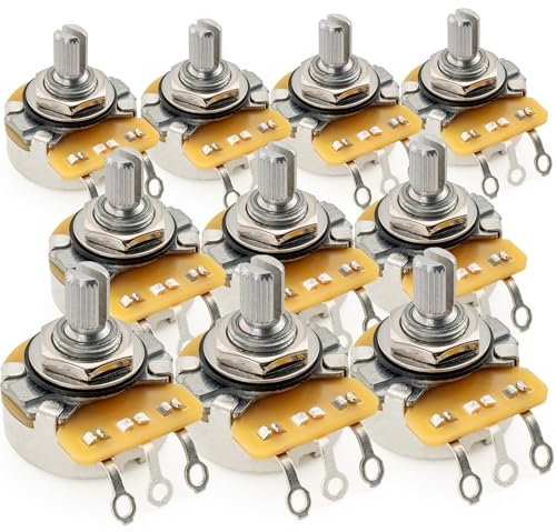 CTS 450 B250K Pots Short Split Shaft 1/4 Zoll 10% Linear Taper Potentiometer für E-Gitarre Bass (10er Set)
