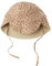 Cloby CBY-SH1-LPSB Sonnenhut mit Nackenschutz - wendbar - UV-Schutz (UPF 50+) - Leopard braun/Sandy Beach (Gr. 0-6 Monate)