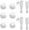 Combo Cord Organizer Holder and Type C/Lightning Cable Protector JOIKYCAI, Wire Charger Holder for Nightstand, Kitchen Appliances, Office Supplies, Phone Cable, Wall, Car - White, 6+4