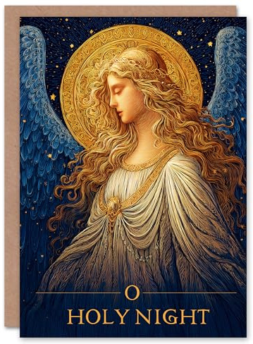 Artery8 Christmas Card O Holy Night Beautiful Roman Style Angel