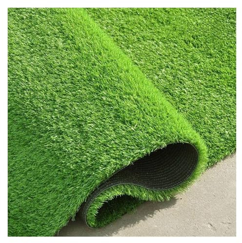 MYJIO Kunststoffrasen Rollrasen Künstlich Robuste Rasenmatte Leicht Zu Garten-Rasen Für Balkon, Innenhof, Fußballplatz, Hochzeit(1.5x3m/4.92x9.84ft)