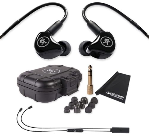 Mackie MP-120 Auricolari in-ear con adattatore Bluetooth e panno keepdrum