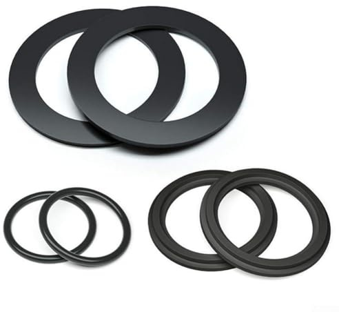 Lot de 6 joints toriques et rondelles de piston de piscine pour modèles 10745, 10262, 10255, joints d'étanchéité en caoutchouc noir pour raccords de 3,8 cm