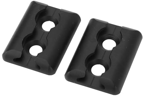 Aluminum Alloy Tie Down Trailer Plate, Vehicle Tie Down Anchor System, L Track Mounting Plate for Airplane Motorhomes Van Ambulances, with 2 Pre Drilled Holes, Black
