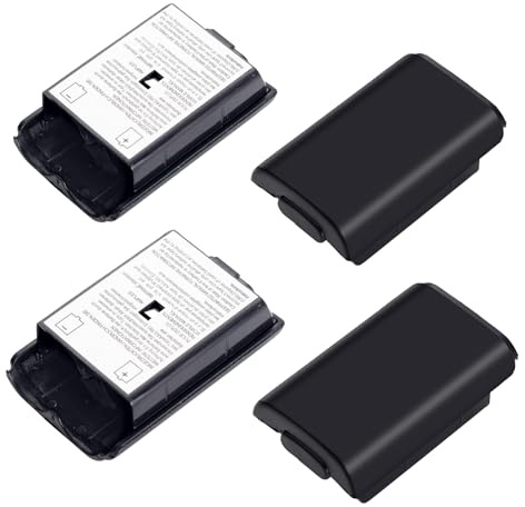 Confezione da 4 coperture per batteria di ricambio per controller wireless Microsoft Xbox 360 - nero