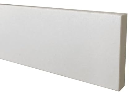 Battiscopa Moderna in Gres Porcellanato Tutta Massa | Bianco Matt 120x4,7 cm, Spessore 10 mm | 8 pezzi per scatola, 9,60m per scatola