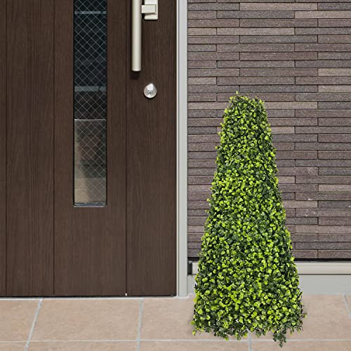 ECOOPTS Künstlicher Buchsbaum, sehr realistisch, dekorativer Buchsbaum, Formschnitt-UV-beständig, künstlicher Baum für Zuhause, Garten, Innen- und Außenbereich, 1 Packung