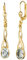 Jobo Damen-Ohrhänger aus 14 Karat 585 Gold mit Aquamarin OVal