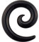 PIERCINGLINE Acryl Dehnspirale SCHWARZ Piercing Ohr Expander 6 mm