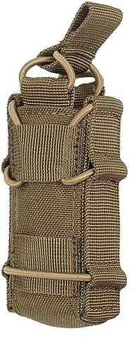 EXCELLENT ELITE SPANKER Open Top Single Pistol Magazintasche Taschenlampe Holster Magazin für Glock19 M1911 Magazine(Einzel + Coyote Braun)