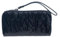 Armani Exchange Damen Wristlet Round Zip Handgelenkstasche Schwarz (Nero - Black)
