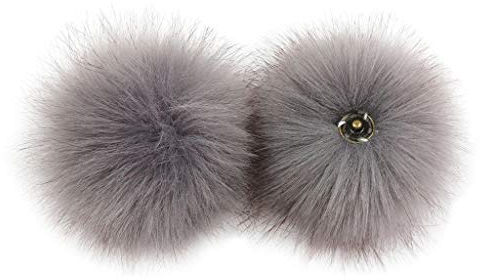 Mentin DIY, 15 cm, Kunstfuchs, Bommel, Fluffy, mit Knopf, für Strickhut, Kleidung, Schuhe, Tasche (11#)