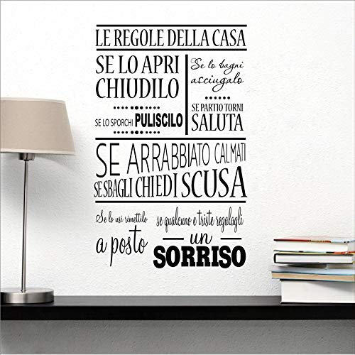Etiqueta De La Casa Etiqueta De La Pared Muebles Para El Hogar Mural Normas De La Casa Arte De La Pared Decoración Regulación De La Casa Cartel De La Pared 69X110Cm