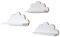 MOLILAND Wolkenregal Babyzimmer | Set mit 3 Stück | Wandregal für Kinderzimmer in Weiß | Regal Wolke aus Holz im skandinavischen Stil | Schweberegal Wanddeko Amazonka- Elegance