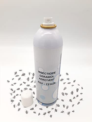 INSECTICIDE GERANIOL ORIGINE VÉGÉTALE - INSECTES VOLANTS : MOUSTIQUES, MOUCHES, BLATTES… 400 ML - FABRIQUÉ EN FRANCE - DSTOCK60