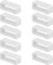 CABLEPELADO Lot de 10 goupilles en caoutchouc pour bracelet de montre - Boucle en silicone pour montre - Convient pour bracelets de 16 à 24 mm de large - Blanc, blanc, 20 mm, Imperméable
