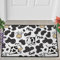 Veryday Kuh Tiere Fußmatte Türmatte Eingangsmatte Fußabtreter Fußabstreifer Türvorleger Schmutzfangmatte Sauberlaufmatte Haustürmatte für Badezimmer White 60x90cm