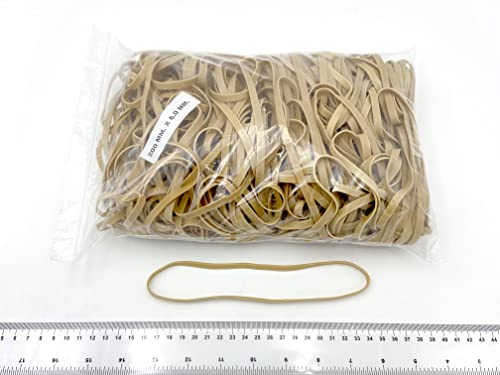 Progom - Gummibänder – 200 (Ø127) mm x 6 mm – blond– Beutel mit 1 kg